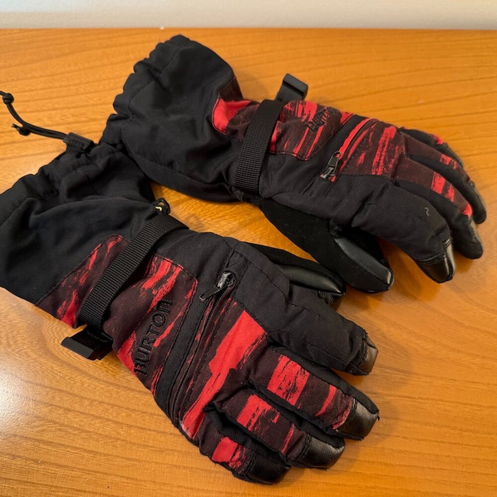 Burton Kid's Ski gloves, Small, Red and Black